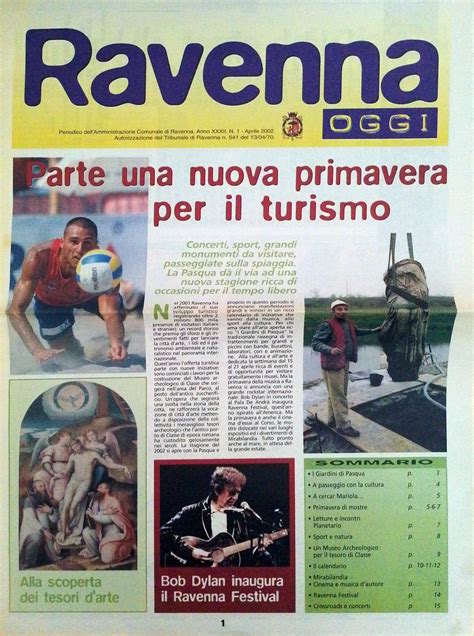 Ravenna Oggi, Bob Dylan front cover