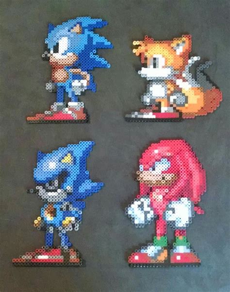 Perler Sonic The Hedgehog 16 Bit Sprites By Pika Robo On Deviantart