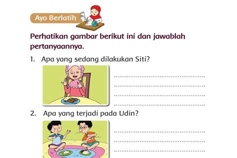 Kunci Jawaban Buku Tematik Kelas Sd Mi Tema Aturan Saat Makan Hal