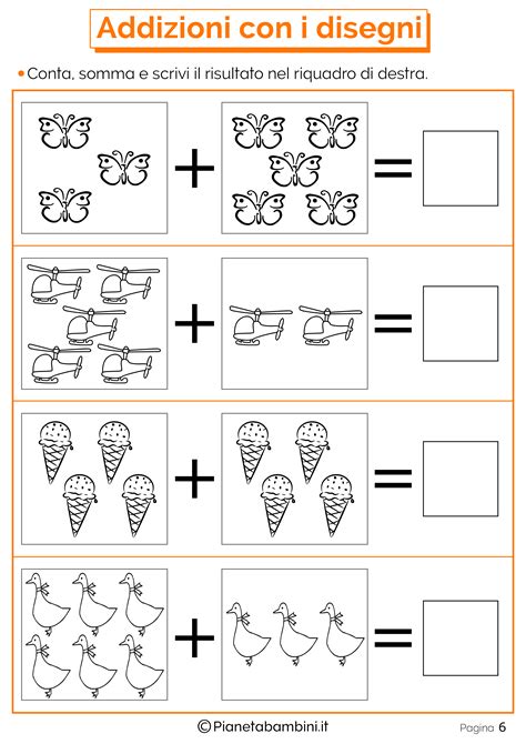 Giochi Con Le Addizioni Per La Classe Prima Da Stampare Pianetabambini It