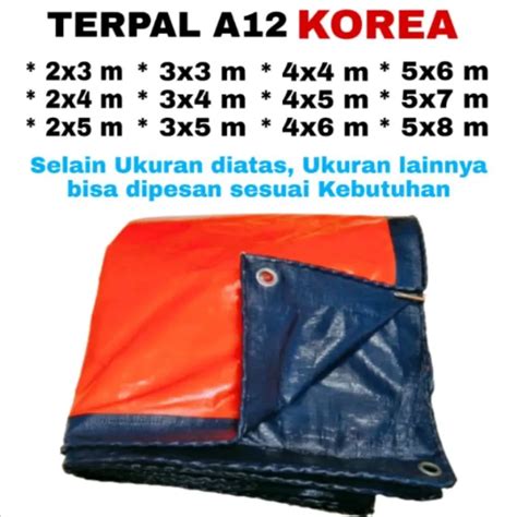 terpal  korea ukuran    tebal lazada indonesia