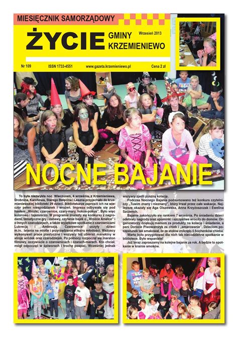 Ycie Gminy Krzemieniewo Nr Wrzesie By Halpress Dtp Issuu