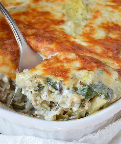 Turkey Spinach Artichoke Wild Rice Casserole Wonkywonderful