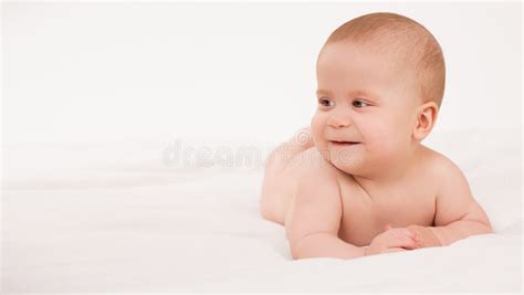 Naked Infant Baby Stock Photo Image Of Smiling Small