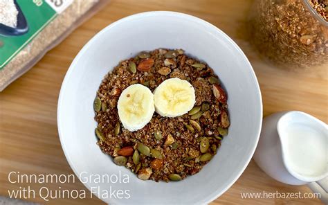 Cinnamon Granola With Quinoa Flakes Herbazest