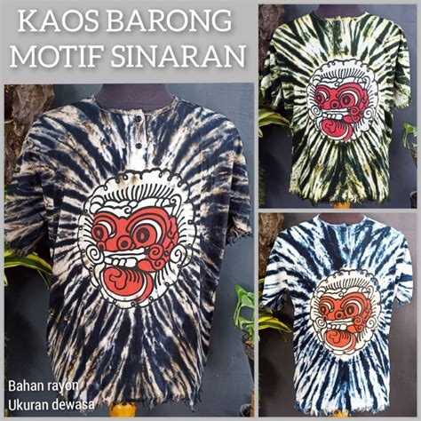 Jual Kaos Barong Bali Baju Bali Sinaran Kaos Pantai Bahan Rayon