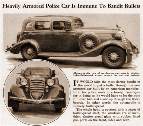 Heavily Armored Police Car, 1935 - Fists and .45s!