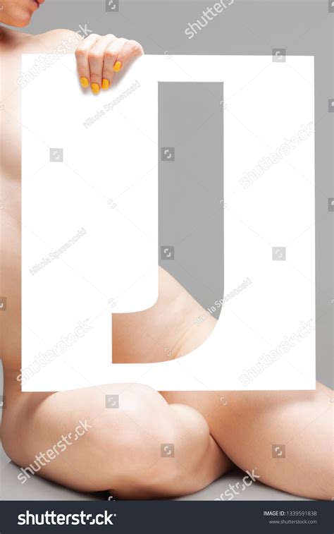 Nude Female Body Behind Stencil Letter Stock Photo Shutterstock