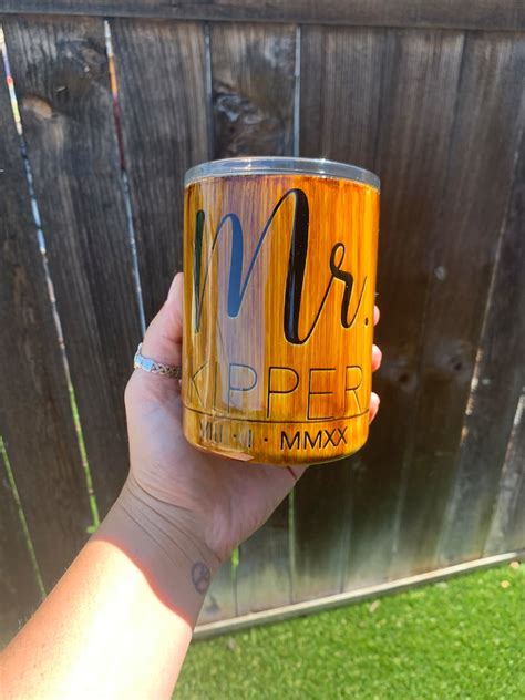 Custom Mr And Mrs Epoxy Stainless Steel Tumbler Wedding Etsy