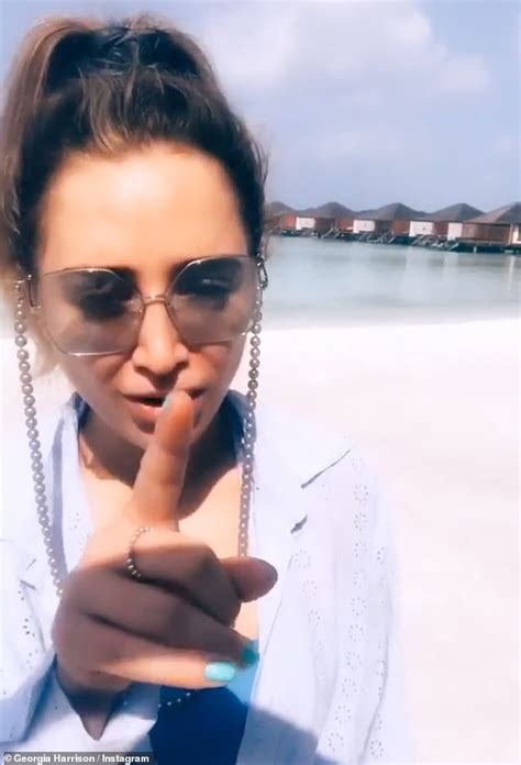 Love Island S Georgia Harrison Poses In A Skimpy Pink Bikini After Bragging About Escaping