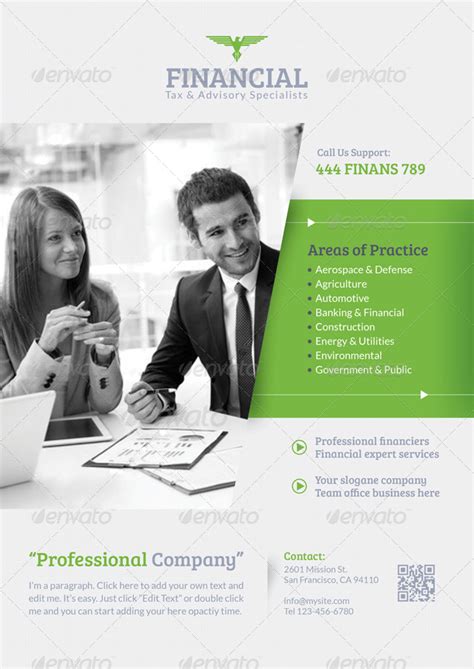 financial flyer template print templates graphicriver