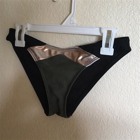 Metallic Bikini Swimsuit Bottoms Brand Is Depop