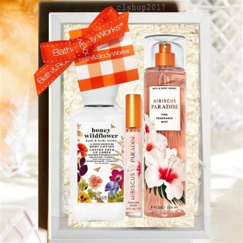 Jual Onsale Bbw Hibiscus Paradise Gift Set Paket Bath Body Works An Exotic Carefree Warm
