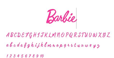 Barbie Font Svg Ttf Otf Barbie Font Alphabet Barbie Font Etsy Australia