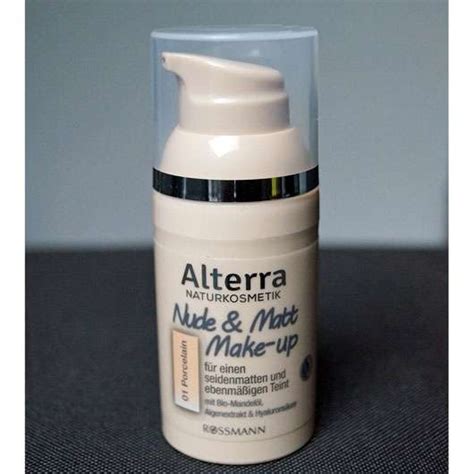 Test Foundation Alterra Nude Matt Make Up Farbe Porcelain Pinkmelon