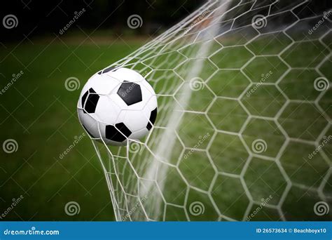 Soccer Ball In Goal Stock Images - Image: 26573634