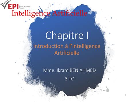 Solution Chapitre I Introduction Lintelligence Artificielle Studypool