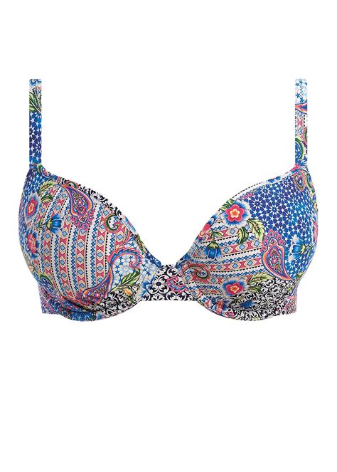Freya Boho Breeze As Underwired Demi Moulded Bikini Top Multi Cs Fruugo Uk
