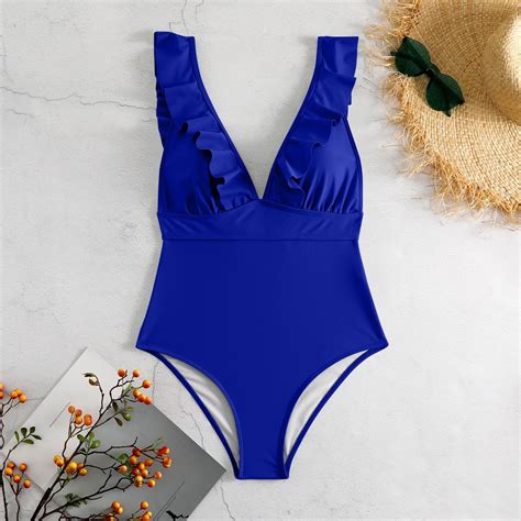 Babysbule Womens One Piece Swimsuits Women Solid Bandage Fashion Summer Bra Beach Bikini Set