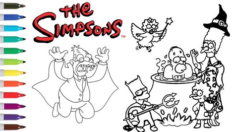 The Simpsons Coloring Book Pages The Simpsons Halloween Treehouse Of