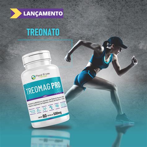 TREOMAG PRO 60 Cápsulas 500mg Treonina 5 tipos de Magnésio