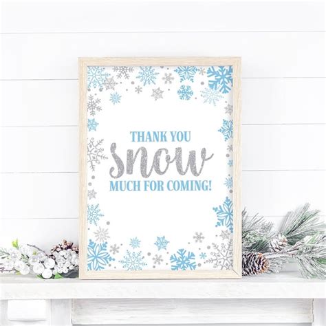 Thank You Snow Much For Coming Etsy