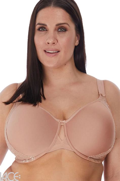 Elomi Charley T Shirt Spacer Bra G L Cup Fawn Lace Lingerie