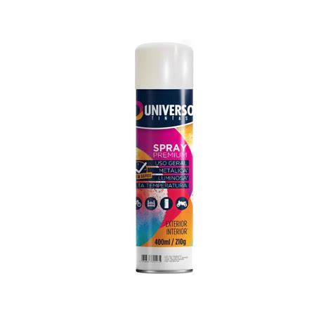 Tinta Spray Branco Brilhante Ml Universo Uso Geral Tinta Spray