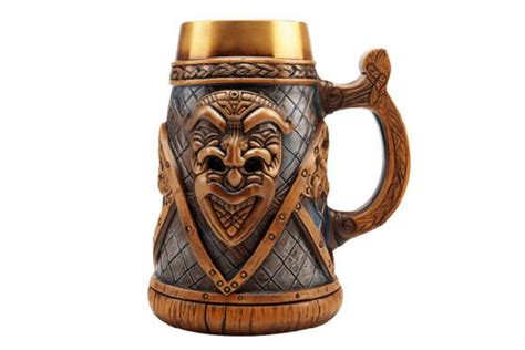 Vintage Viking Wooden Beer Mug Graphic By Snzd Creative Fabrica