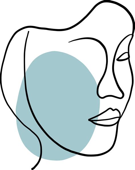 Abstract Woman Face Continuous Freehand Drawing 13643769 Png