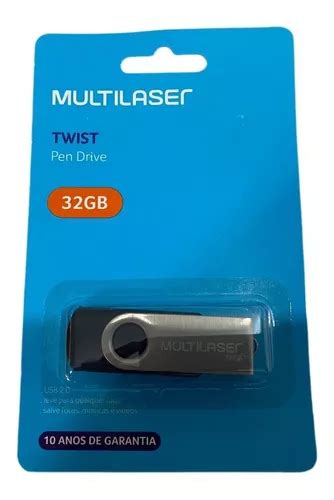 Pendrive Multilaser Twist Pd Gb Preto Envio Ja Parcelamento