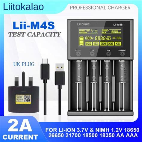 LiitoKala Lii-M4 M4S 18650 LCD Display Smart Charger Test Capacity ...