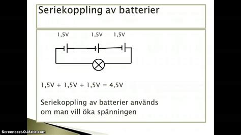 Batterier I Serie O Parallellkoppling Youtube