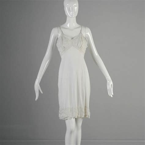 Medium White Slip S Lingerie Wedding Lace Bust And Hem Fashion Conservatory