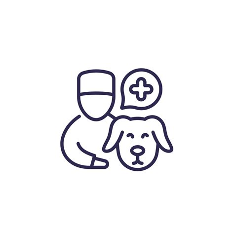 veterinarian line icon with a dog 18768377 Vector Art at Vecteezy