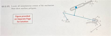 Solved Q5 2 27 Locate All Instantaneous Centers Of The Chegg