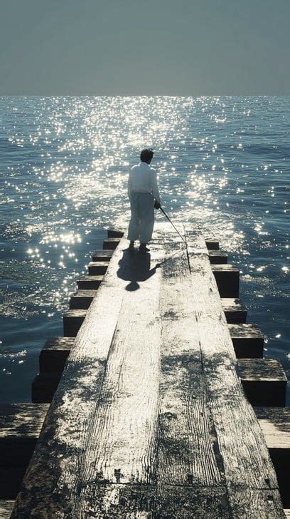 man  pier image   stockcake