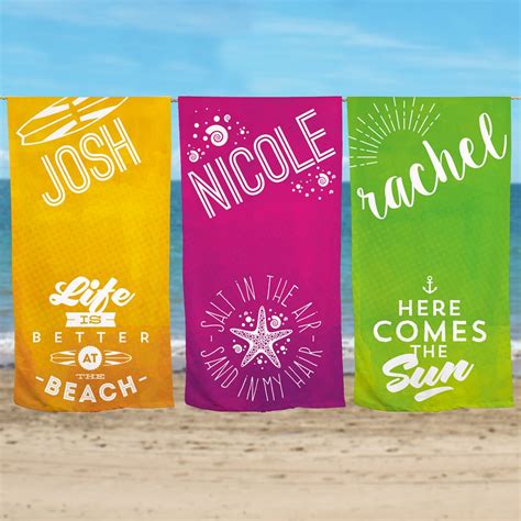 Personalized Summer Quotes Beach Towel GiftsForYouNow