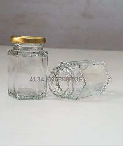 Tin 100ml Hexagonal Glass Jar At Rs 11 5 Piece In Ahmedabad ID