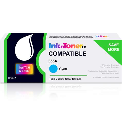 Original HP 655A Cyan Toner Cartridge (CF451A) - Ink N Toner UK ...