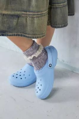 Crocs Blue Classic Lined Clogs | Urban Outfitters UK