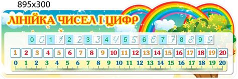 Стенд линейка чисел и цифр Радуга купити недорого в Україні. Ціна на ...