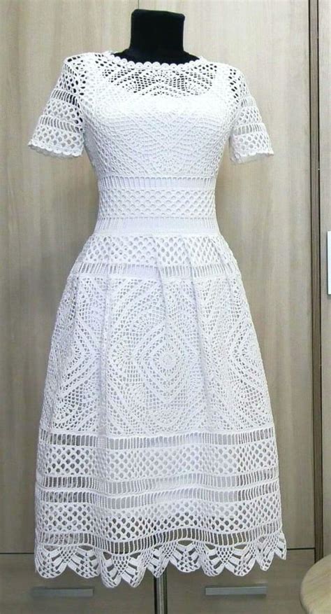 Vestido Branco Croche Bem Me Quer Crochê Elo7