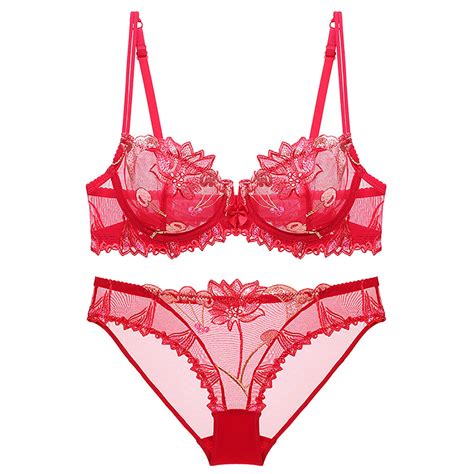 Sentmoon Sexy Lingerie For Women Thin Sponge Transparent Bra With Large Chest And Small Lace