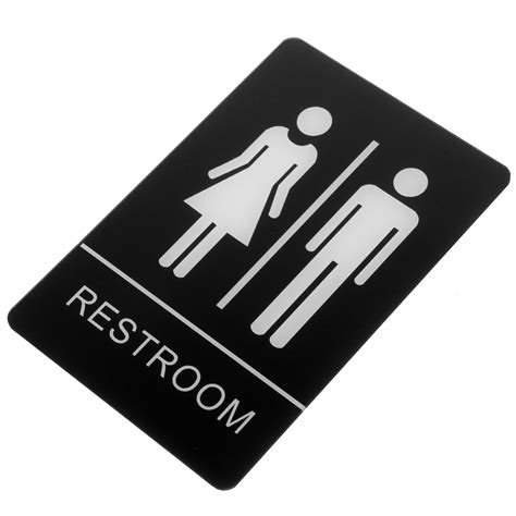 Emblems Toilet Decor Signs For Bathroom School Door Unisex Restroom