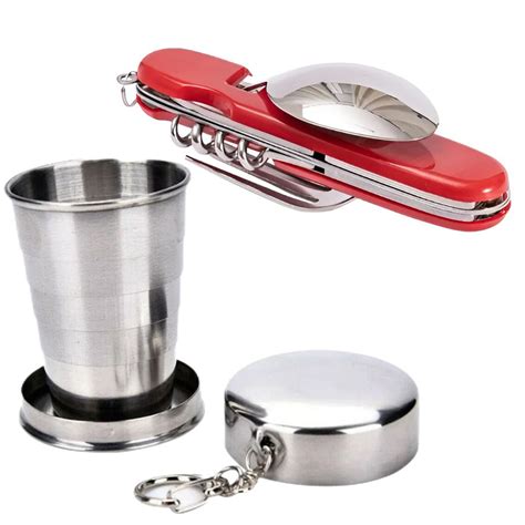 Мультитул туристический+стакан раскладной стальной - купить с доставкой ...