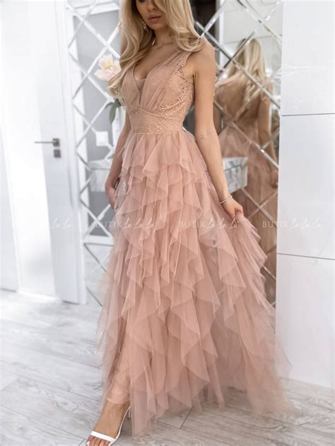 Sukienka Nude Maxi Versi Butiklalala Pl