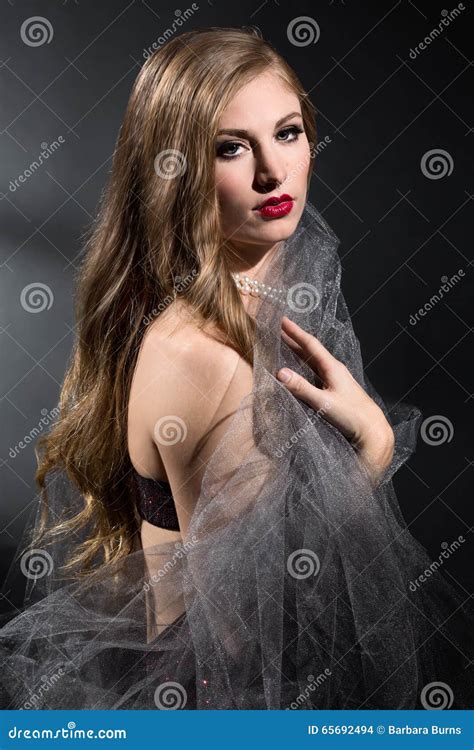 Retro Blonde BB Stock Foto Image Of Parel Film