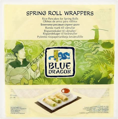 Blue Dragon Spring Roll Wrapper Pack Of 3 Gluton Free Rice Paper Wrappers Tapioca Starch