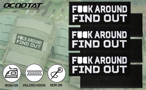 Amazon OCQOTAT Fuck Around And Find Out Patches Pack Funny Tactical Morale Patches